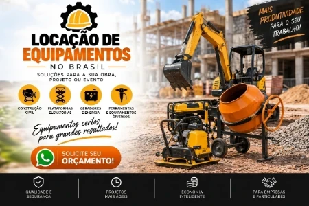 Locação de Equipamentos em Volta Redonda, RJ - Potência para o Seu Projeto